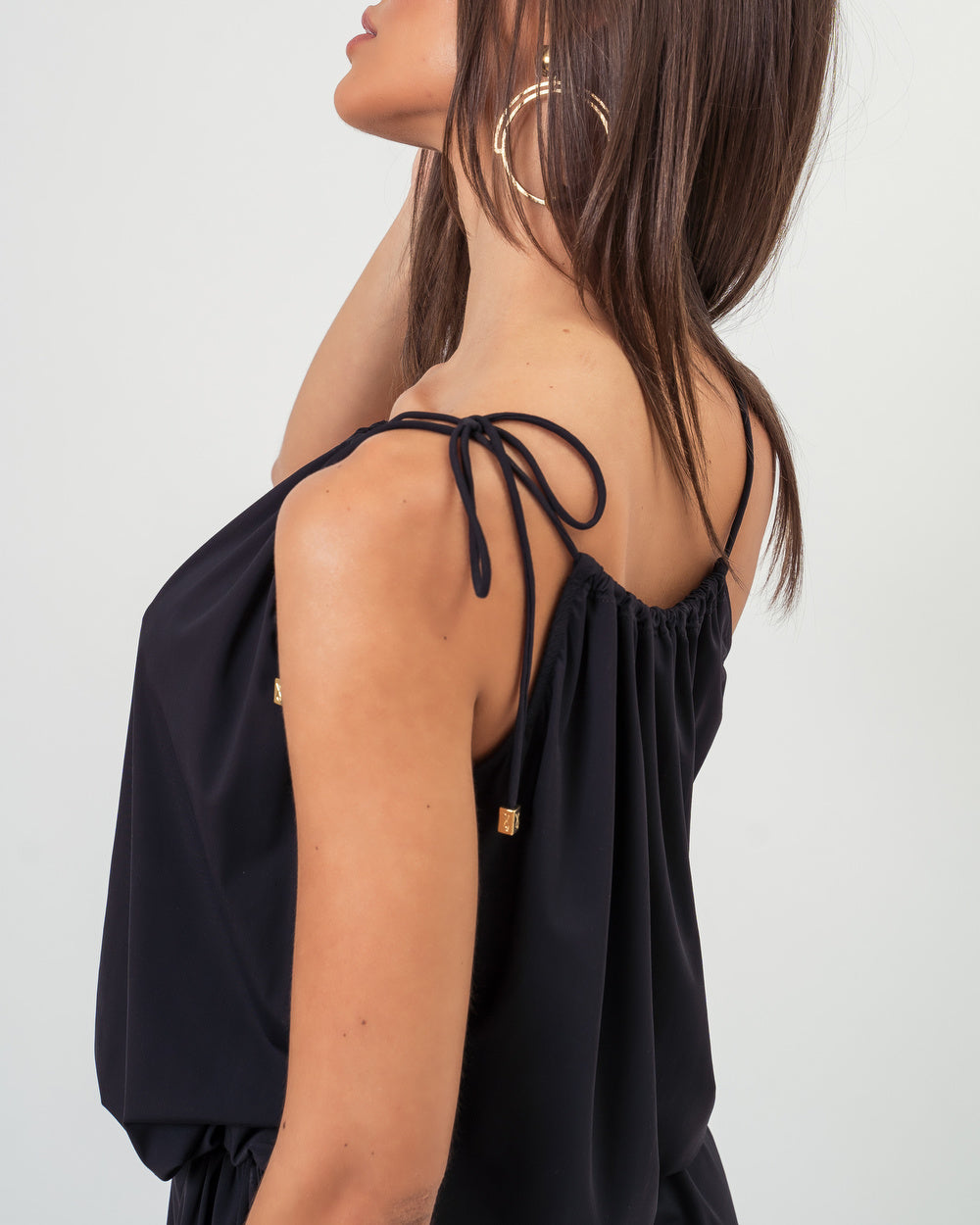 VESTIDO AJUSTE ENSEADA PRETO