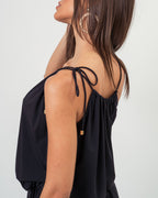VESTIDO AJUSTE ENSEADA PRETO