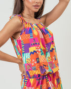 VESTIDO AJUSTE ENSEADA PATCHWORK